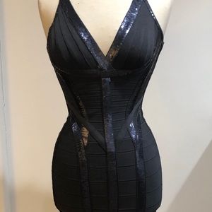 HERVE LEGER BY MAX AZRIA “LORA” Coaktail Dress